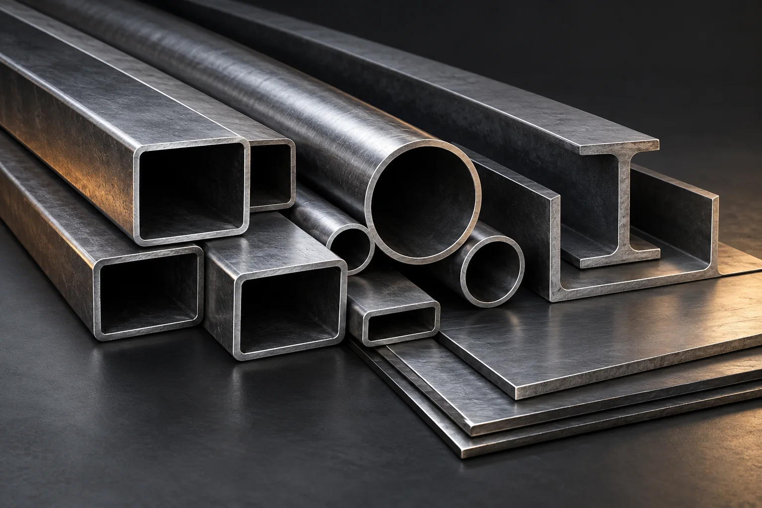 Illustrative steel sections, tubes and sheet products